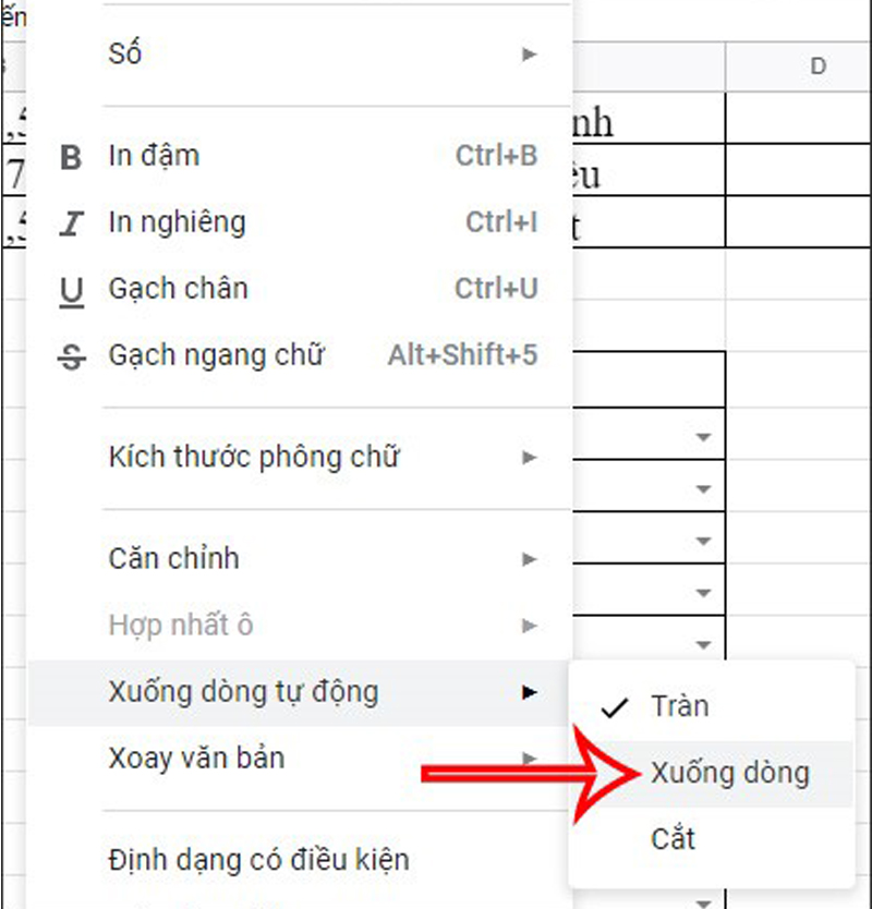 Cách xuống dòng 1 ô trong excel