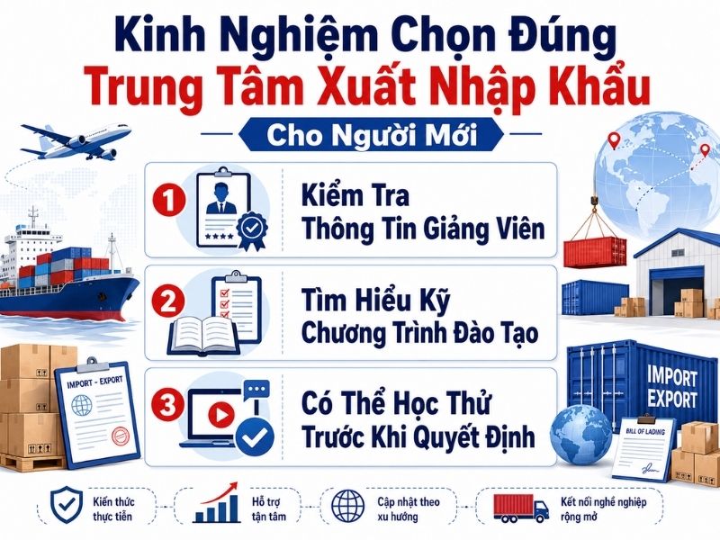 Kinh Nghiệm “Vàng” Để Chọn Đúng Trung Tâm Xuất Nhập Khẩu Cho Người Mới