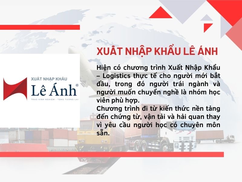 Lê Ánh Có Khóa Học Xuất Nhập Khẩu Dành Cho Người Trái Ngành