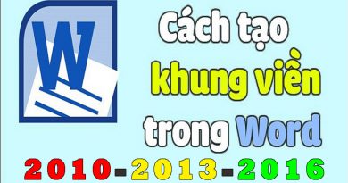 Cách tạo khung trong word