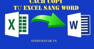 Copy từ Excel sang word